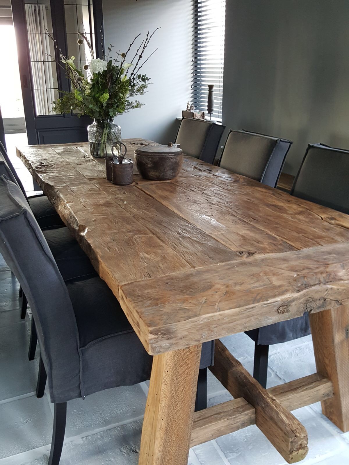 oud eiken eettafel