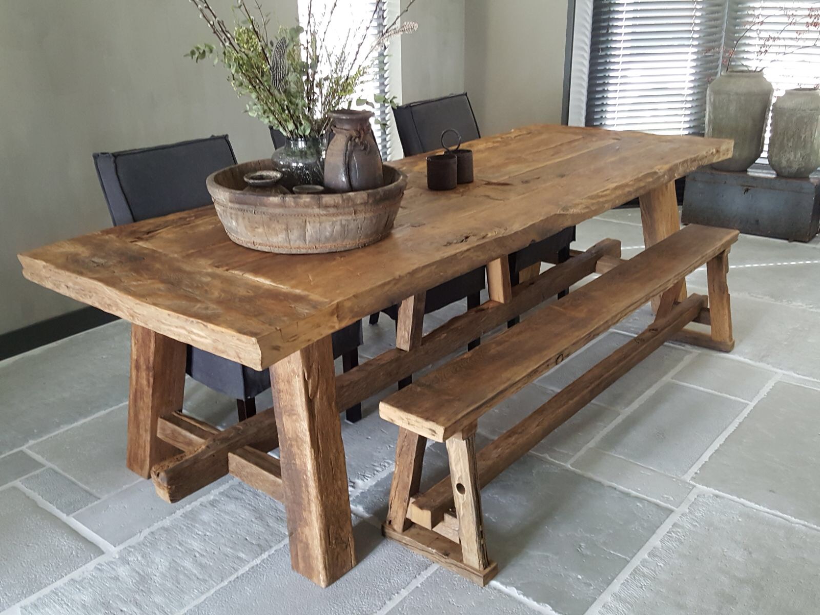 oud eiken eettafel