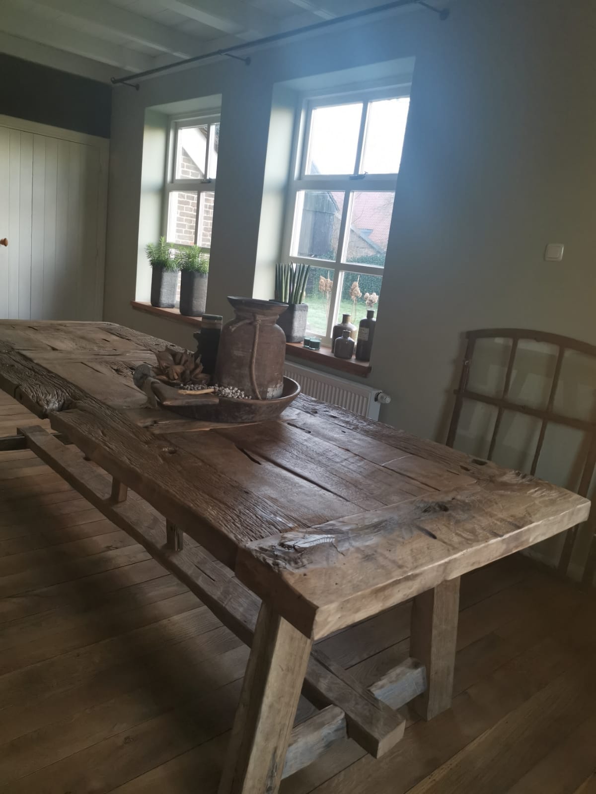 oud eiken eettafel